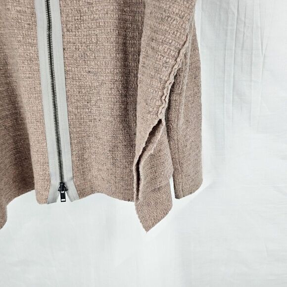 Free People Arctic Fox Zip Back Sweater In Pink Size XS Long Sleeve Oatmeal - Picture 7 of 8